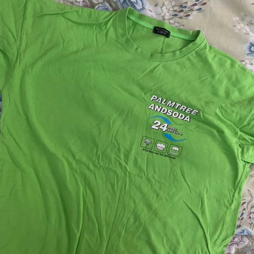 Neon green tee